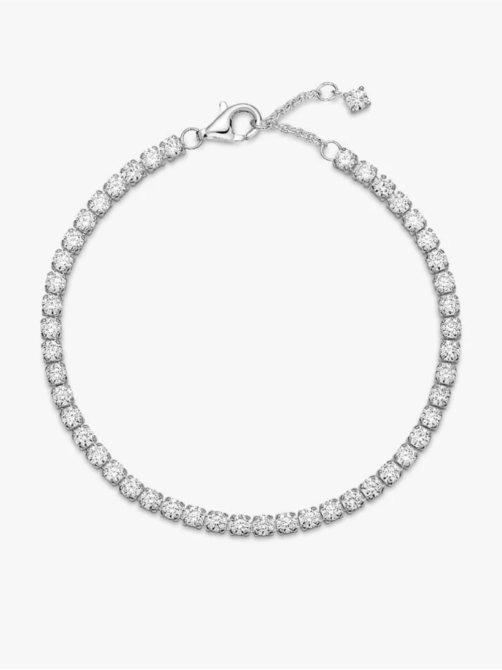 100%  Authentic PANDORA 925 Ale Sparkling White CZ Tennis Bracelet 593927C01